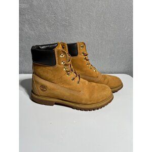 Timberland Womens Premium Waterproof Wheat Nubuck Leather Work Boot Size 8.5M Ti